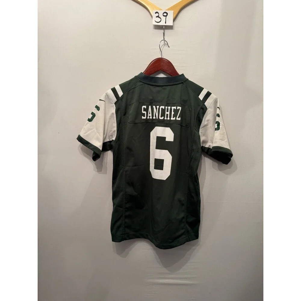 Nike Mark Sanchez #6 New York Jets NFL Football Jersey Green/White Size youth L